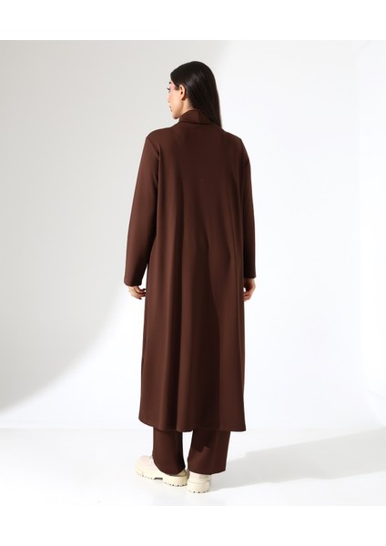 Kadın Yumuşak Modal Asimetrik Boğazlı Büyük Beden Takım