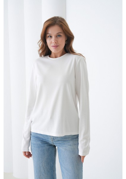 Kadın Bisiklet Yaka Uzun Kol Parmak Geçirmeli Spor Şık Bluz indirimleri