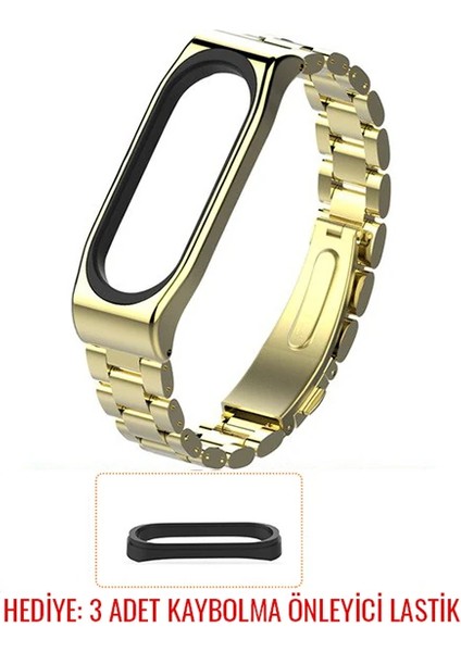 Mijobs Xiaomi Mi Band 4-3 Aklıllı Saat 3 Bakla Çelik Kayış KORDON-(5775) - A016H650-M09016 indirimleri