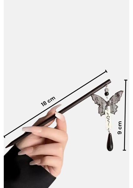 Kelebekli Saç Tokası – Vintage Çin Tarzı Zarif Model modelleri