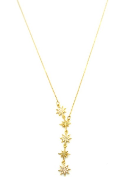 Kuzey Yıldızı Y Kolye - Altın