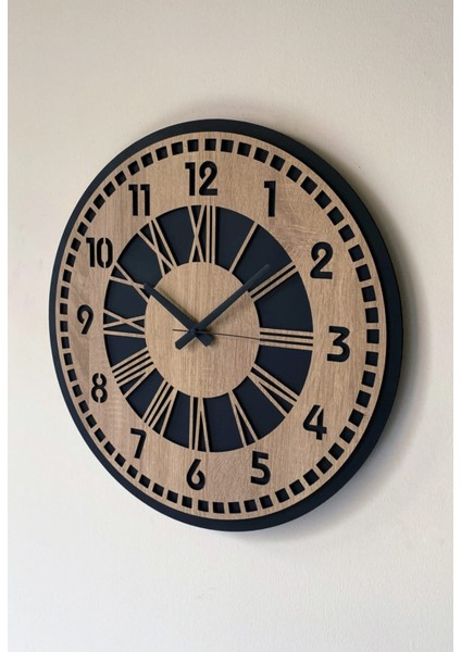Modern Ahşap Duvar Saati Sağlam **çok Şık** ve Birarada..no:62 fiyatları