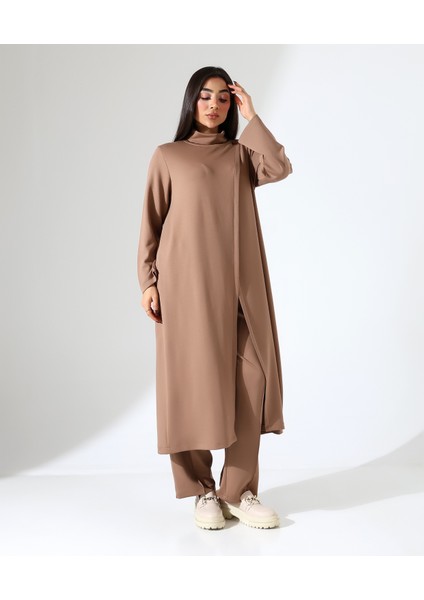 Kadın Yumuşak Modal Asimetrik Boğazlı Büyük Beden Takım fırsatları