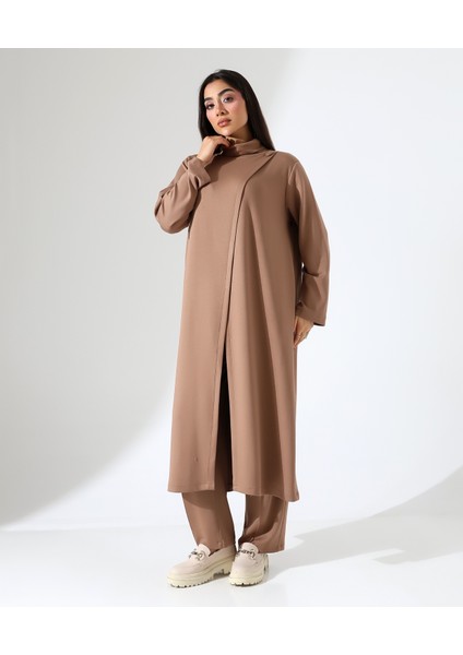 Kadın Yumuşak Modal Asimetrik Boğazlı Büyük Beden Takım indirimleri