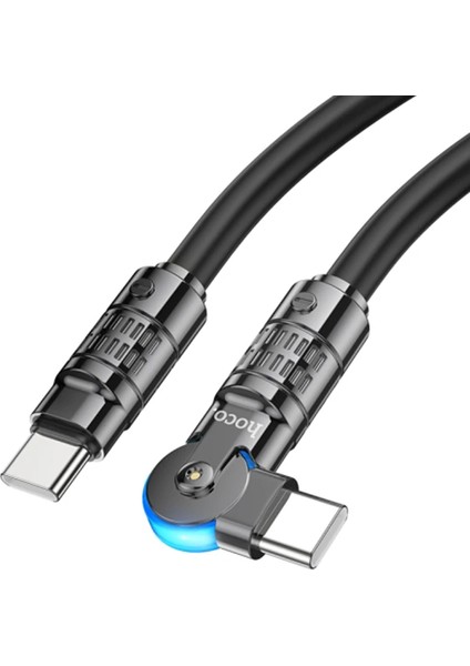 Hoco U118 Döner Başlıklı Type-C To Type-C 60W Hızlı Şarj ve Veri KABLOSU-(577 - A861H866-M90 fiyatları