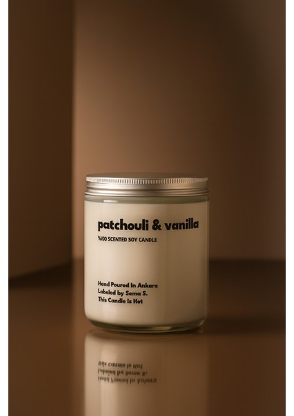 : Patchouli & Vanilla : Cam Kavanozda Kokulu %100 Soya Mum (Paçuli, Kakule, Vanilya, Sandal, Kiraz Çiçeği) fiyatları