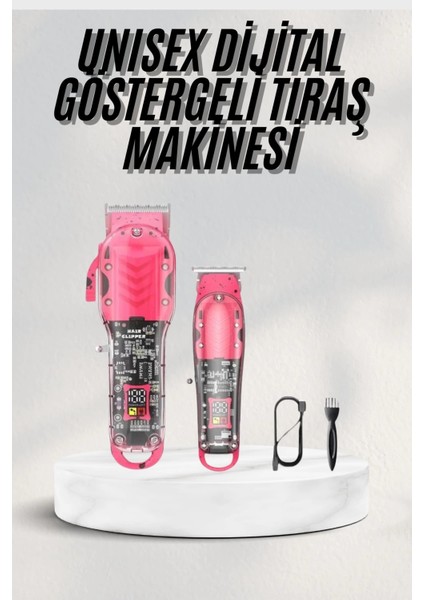 Renkli Profesyonel Tıraş Makinesi USB Şarjlı Saç Kesme Makinesi