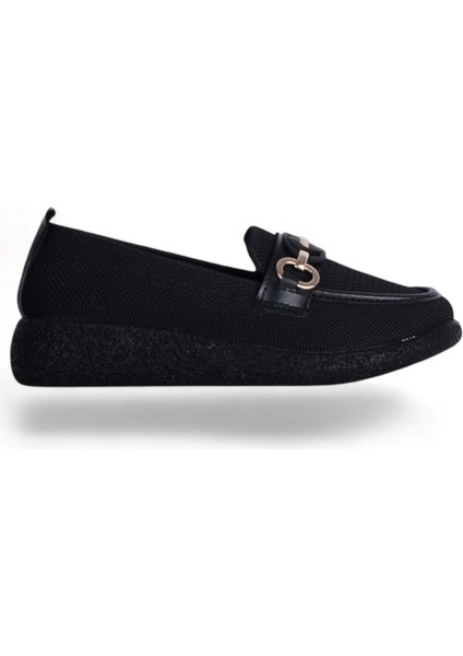 Abboud 2159 Siyah Kadın Babet Ayakkabı