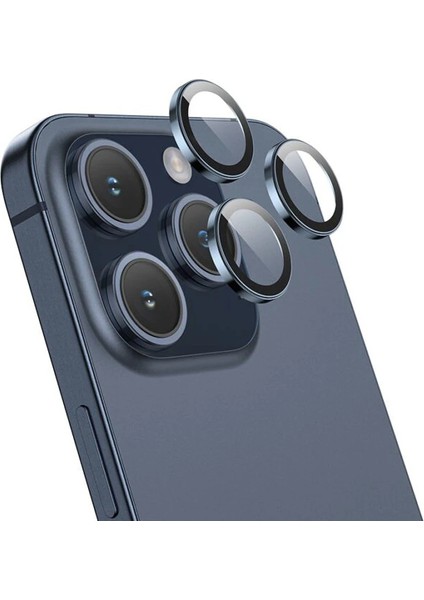 Hoco Crystal Clear iPhone 15 Pro-15 Pro Max Hd 3D Metal Çerçeveli Kamera Koruyucu - A688H874-M70 fiyatları