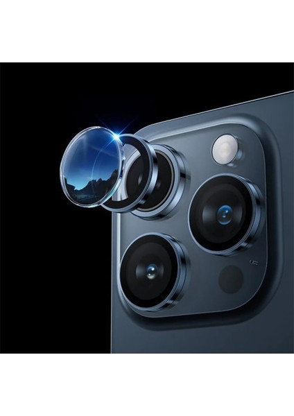 Hoco Crystal Clear iPhone 15 Pro-15 Pro Max Hd 3D Metal Çerçeveli Kamera Koruyucu - A688H874-M70 indirimleri