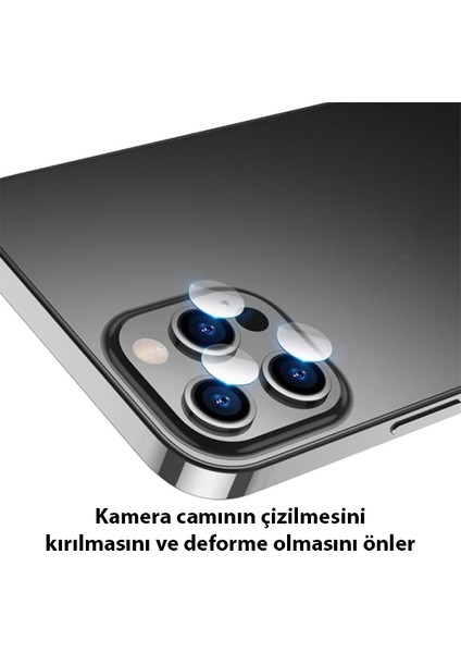 Ally Iphone 13 Pro-13 Pro Max Tempered Glass Cam Kamera KORUYUCU-(5775) - A337H530-M63337 modelleri