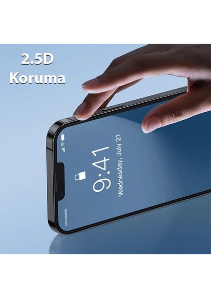 Ally iPhone 13 Pro Max Tempered Kırılmaz Cam Ekran KORUYUCU-(5775) - A870H557-M69870 modelleri