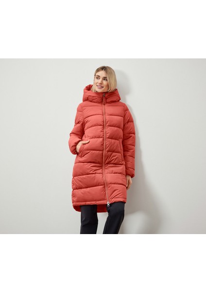 Kadın Kapitone Mont, Kapüşonlu, Turuncu modelleri