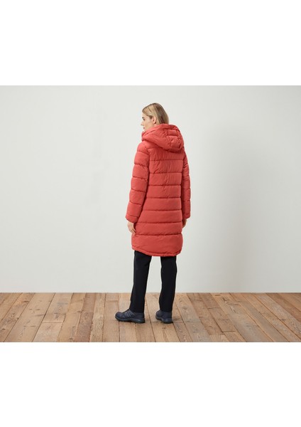 Kadın Kapitone Mont, Kapüşonlu, Turuncu fırsatları