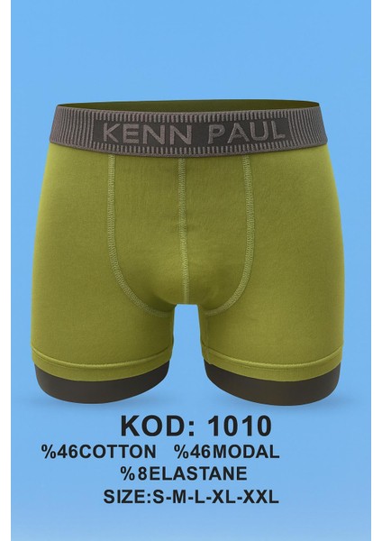 Kenn Poul MODAL3LÜ Düz Renk Boxer