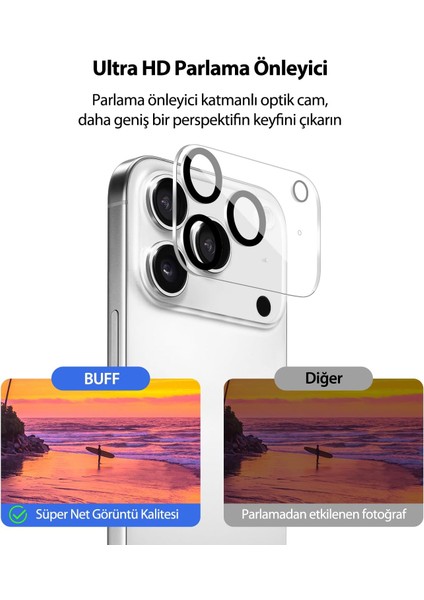 Apple iPhone 17 Pro Uyumlu Tam Kaplayan Kamera Lens fırsatları