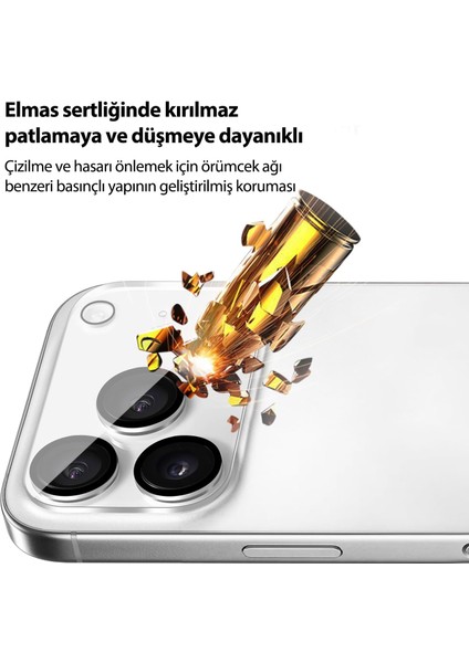 Apple iPhone 17 Pro Uyumlu Tam Kaplayan Kamera Lens indirimleri