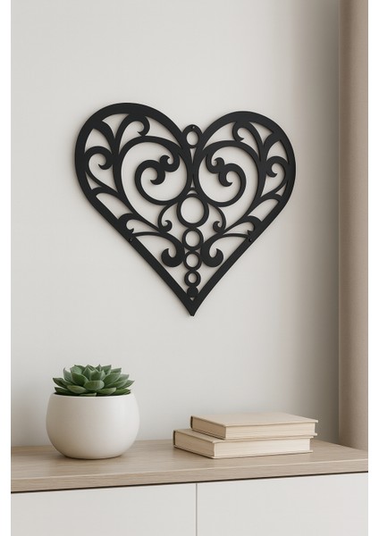 Desenli Kalp Figürlü Metal Tablo Iı | Romantik Duvar Dekoru modelleri