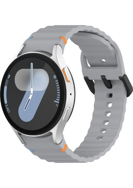 Samsung Galaxy Watch7 44MM/40MM/WATCH Fe 40MM/WATCH6 40MM/44MM Yedek Bant Silikon Saat Kayışı-Gri (Yurt Dışından) modelleri