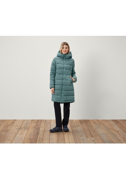 Kadın Kapitone Mont, Kapüşonlu, Adaçayı modelleri