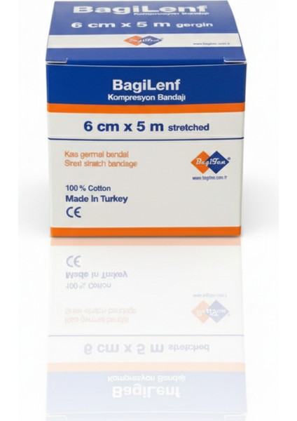 BagiLenf Kompresyon Bandajı | 5m | Gergin | Kısa Germeli Bandaj | %100 Pamuk fiyatları