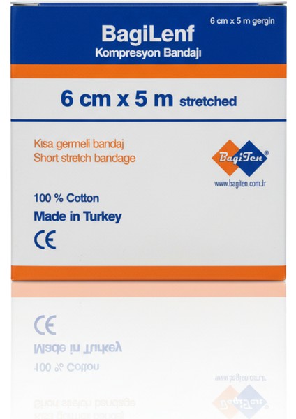 BagiLenf Kompresyon Bandajı | 5m | Gergin | Kısa Germeli Bandaj | %100 Pamuk modelleri