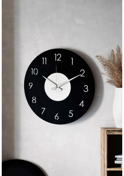 Modern Ahşap Duvar Saati Sağlam **çok Şık** ve Birarada..no:61