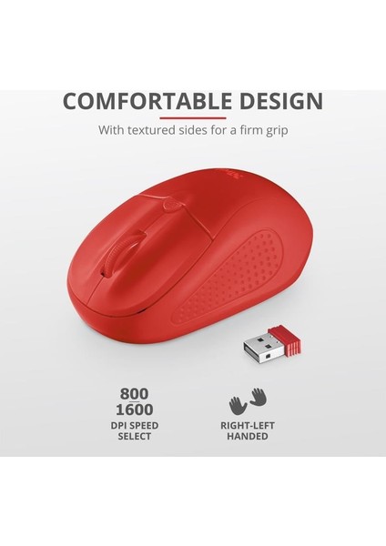 Primo 20787 USB 1600 Dpı Kırmızı Kablosuz Mouse modelleri