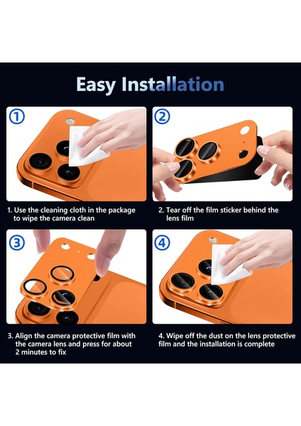 Apple iPhone 17 Pro Max Uyumlu Tam Kaplayan Kamera Lens modelleri