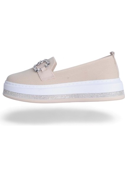 Abboud 2157 Krem Kadın Babet Ayakkabı modelleri