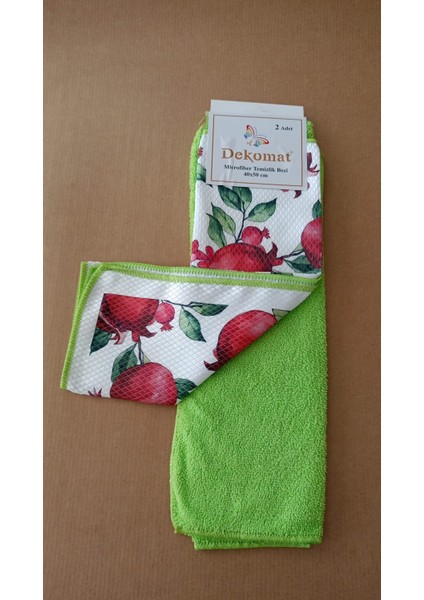 Microfiber Temizlik Bezi 40X50 cm 2 Adet( Bir Adet Baskılı Bir Adet Naturel) modelleri
