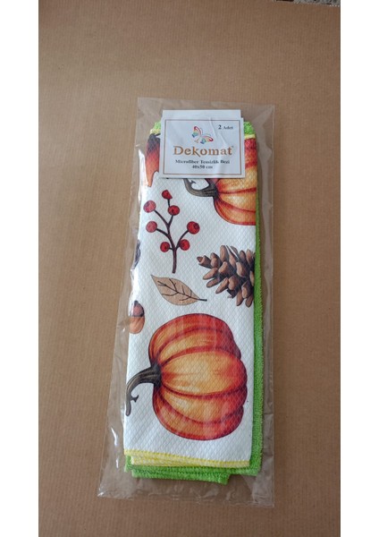 Microfiber Temizlik Bezi 40X50 cm 2 Adet (Bir Adetbaskılı Bir Adet Naturel) modelleri