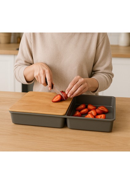 Hazneli Ahşap Kesim Panosu