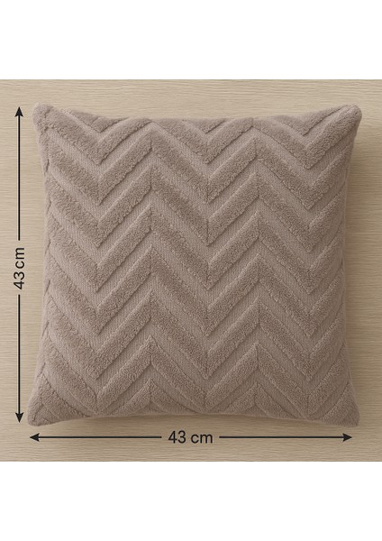 4’lü Çift Taraflı Fermuarlı Punch Kırlent Kılıfı 43X43 cm – Yumuşak Dokulu, Şık Tasarım