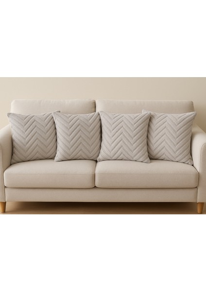 4’lü Çift Taraflı Fermuarlı Punch Kırlent Kılıfı 43X43 cm – Yumuşak Dokulu, Şık Tasarım fiyatları