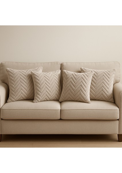 4’lü Çift Taraflı Fermuarlı Punch Kırlent Kılıfı 43X43 cm – Yumuşak Dokulu, Şık Tasarım fiyatları