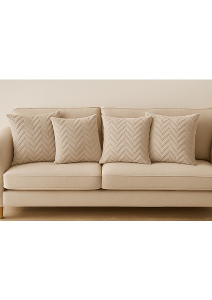 4’lü Çift Taraflı Fermuarlı Punch Kırlent Kılıfı 43X43 cm – Yumuşak Dokulu, Şık Tasarım modelleri
