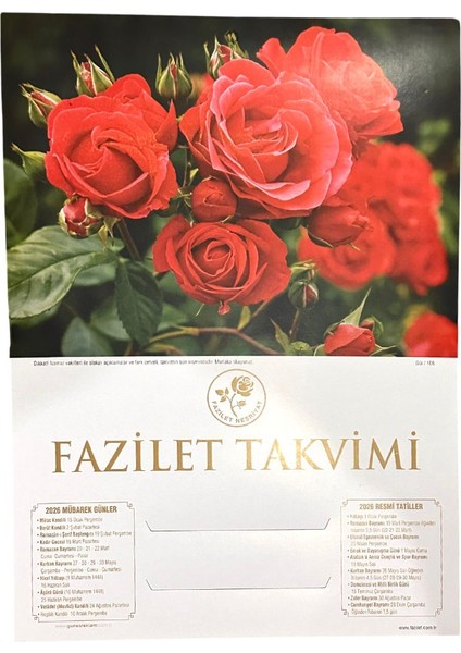 Bigelse 2026 Hayat Rehberimiz Fazilet Blok Takvimi 7 Bölge Yurtiçi fırsatları