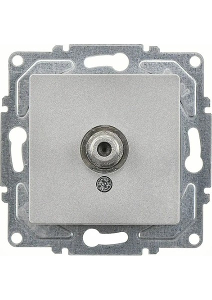 Ambiance Gümüş Televizyon Prizi F Konnektörlü Çerçevesiz - Priz ve Anahtar Için Uyumlu Çerçeve