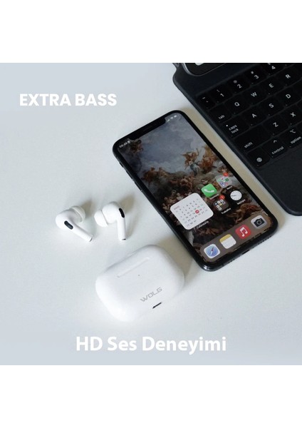 Wolg TB05 Tws Kablosuz Bluetooth 5.1 Kulakiçi KULAKLIK-(5775) - A298H520-M41298 modelleri