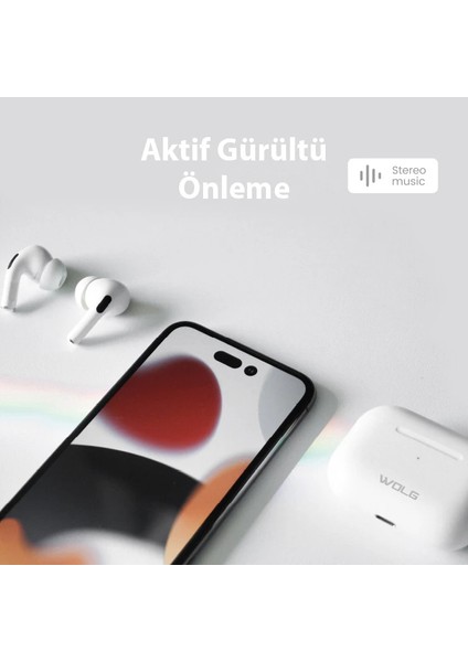 Wolg TB05 Tws Kablosuz Bluetooth 5.1 Kulakiçi KULAKLIK-(5775) - A298H520-M41298 fırsatları