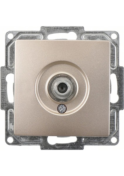 Visage Ambiance Metalik Bej Tv Priz F Kon Çerçevesiz - Priz ve Anahtar Için Uyumlu Çerçeve
