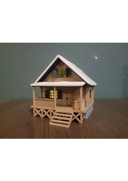 Minyatür Maket Ev, Ağaç Ev-Kar Kış Temalı
