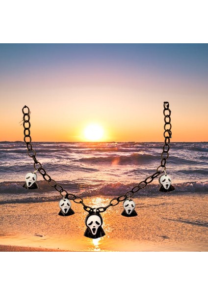 Halloween Cadılar Bayr Korkunç Kolye Çığlık 50cm modelleri