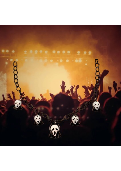 Halloween Cadılar Bayr Korkunç Kolye Çığlık 50cm fırsatları