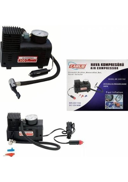 Carub Lastik Top Şişirci Hava Kompresörü - Carup Kompresör Pompa
