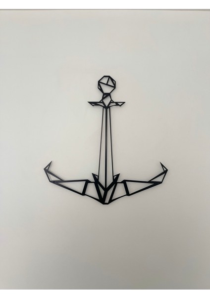 Geometrik Çapa Figürlü Metal Tablo | Modern Duvar Dekoru fiyatları