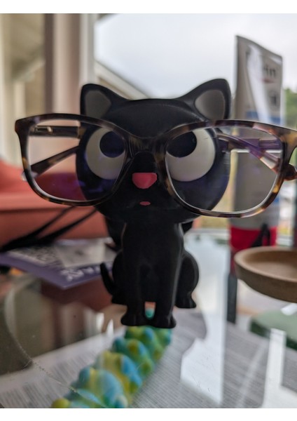 Kedi Figür Gözlük Tutucu
