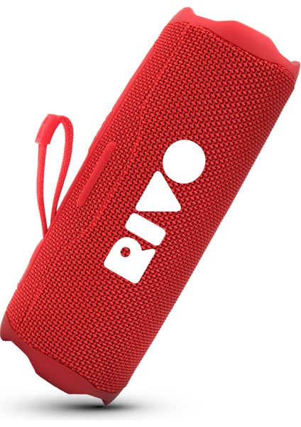 Rivo Siyah Taşınabilir Bluetooth Kablosuz Hoparlör 12 Saat Oynatma Çoklu Bağlantı