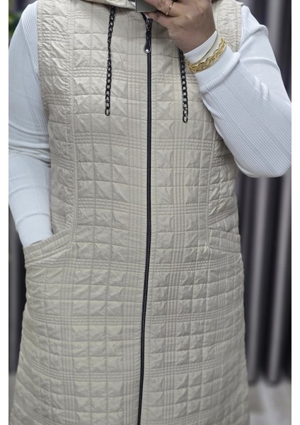 Kadın Giyim Büyük Beden 4031 Kapıtone Dik Cep Yelek indirimleri